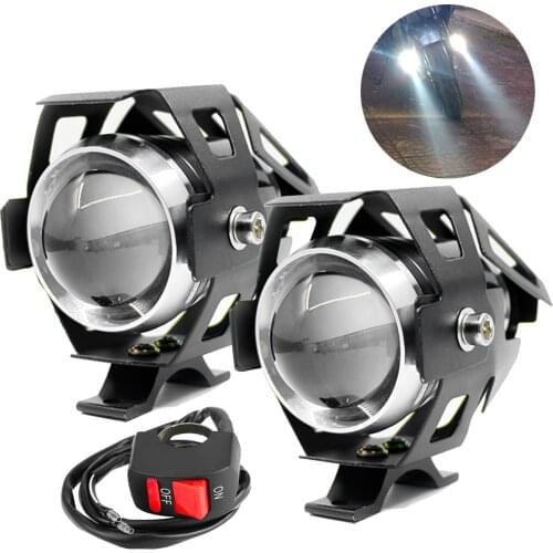 Motorcycle Light LED Driving Headlight Fog Auxiliary Lamp U5 Led Motorcycle Spotlight Accessories 12V moto DRL Spot Head Lights