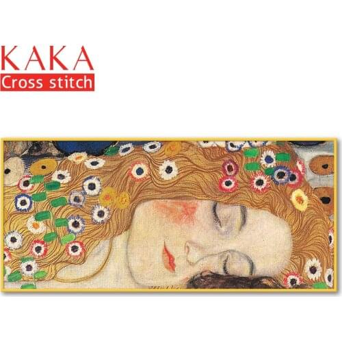 Cross stitch kits,Embroidery needlework sets with printed pattern,11CT-canvas for Home Decor Painting,Portrait Full NCKP068