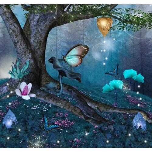 Custom Backdrop Photography Fantasy Forest Butterfly Fond Photographie Mariage T20190308