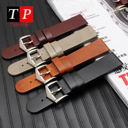 High Quality replace oil cowhide leather watch strap for NOMOS simplicity waterproof 18/20/22 mm watch band bracelet mens women