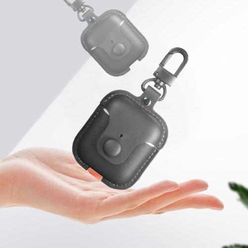 Luxury Leather Case for -Realme Buds Air pro neo Bluetooth Headset Protective Cover with Key Chain for buds Air pro neo Box H054