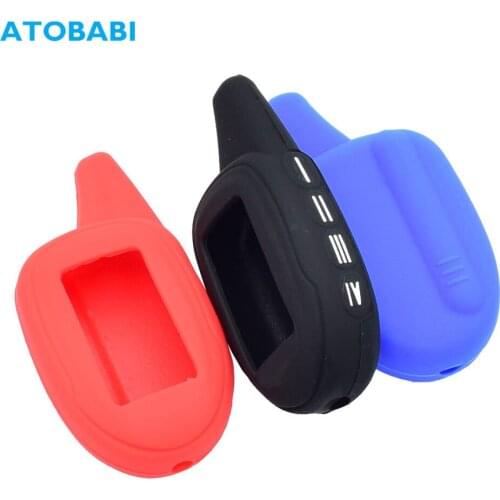 ATOBABI Silicone LCD Key Case Skin For Scher-Khan Magicar 7 8 9 10 11 12 Two Way Car Alarm System Remote Control Protector Cover