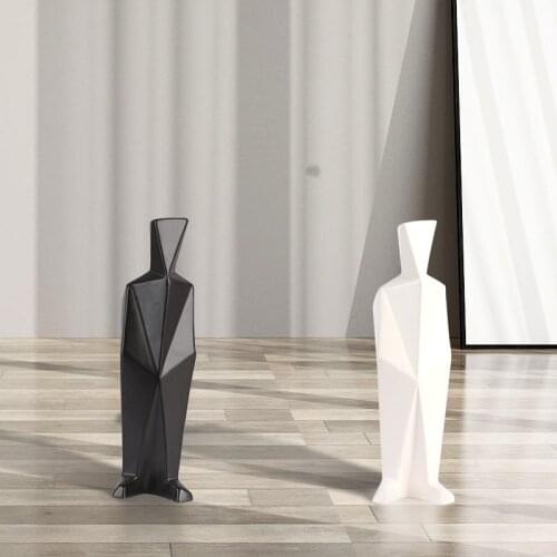 Modern ceramic crafts home living room decoration porch decoration creative character decoration handmade simple decoration