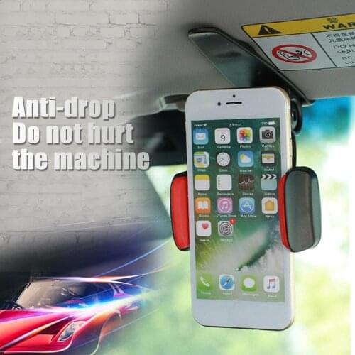 Universal Car Phone Clip Holder Sun Visor Mount Cell Phone Holder Stand For iPhone X 11 7 Xiaomi GPS Car Phone Holders