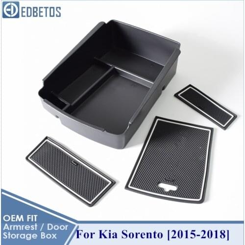 Car Armrest Box Storage For Kia Sorento 2015 2016 2017 2018 Central Console Storage Box Interior Organizer