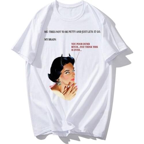 Horror Funny Unisex Short Sleeve T-Shirt Harajuku Funny Extraterrestrial Face for Men Women Vintage Personality Dark Princess