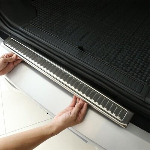 For Land Rover Defender 110 2020 2021 Stainless Steel Black Silver Car Rear Inside Bumper Plate Cover Trim Accessories