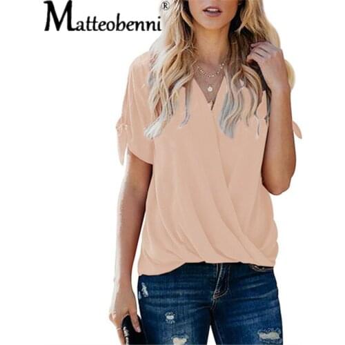 2021 Summer New Women Fashion Casual Short Sleeve T Shirts Cotton Vintage Solid Color V-Neck Pleated Loose Tee Tops For Female