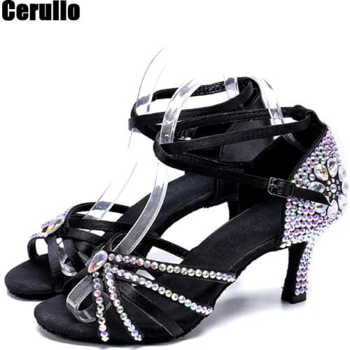 Sexy Woman Party Ballroom Latin Shoes Dance Shoes Salsa Samba Tango Dancing Shoes Sneakers for Ladies Girls High Heel soft A291