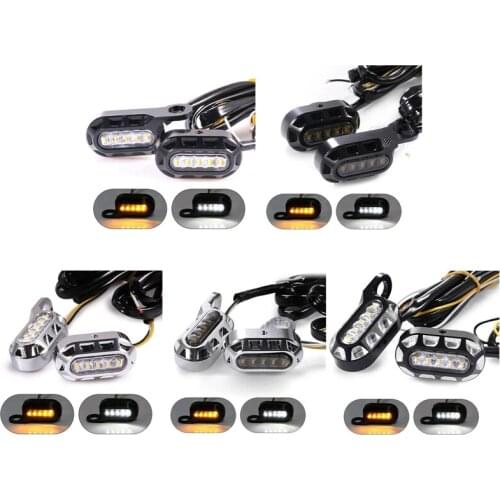 2PCS brightness Mini Motorcycle LED turn signal indicator Lights daytime running lights turn signal lamps Motocycle accessories