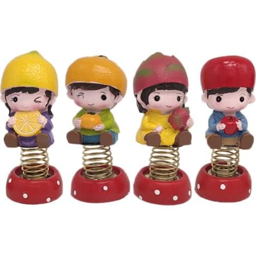 4pcs Mini Cartoon Figures Ornament Figurine Decorative Item Home or Car