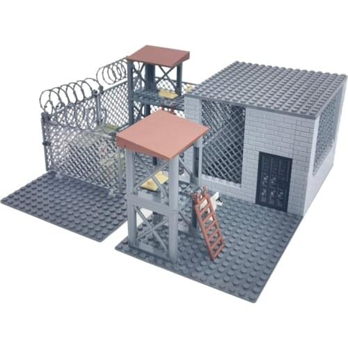 Army WW2 Blocks Military Base Weapons Guns Compatible Building Bricks Set Figures Parts Construction Toys for Boys Birthday Gift