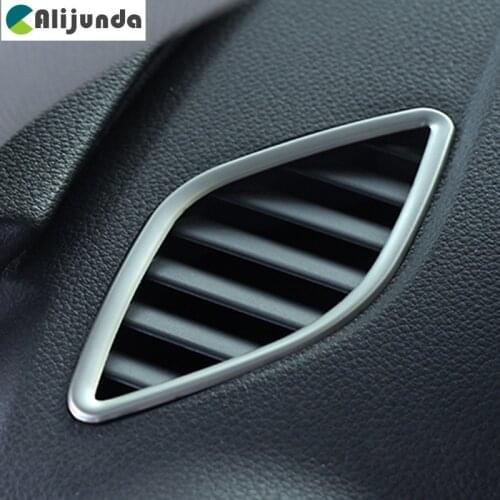 Car styling Stainless steel air conditioning holes frame cover trim interior accessories air outlet strip 3D sticker for Audi A3
