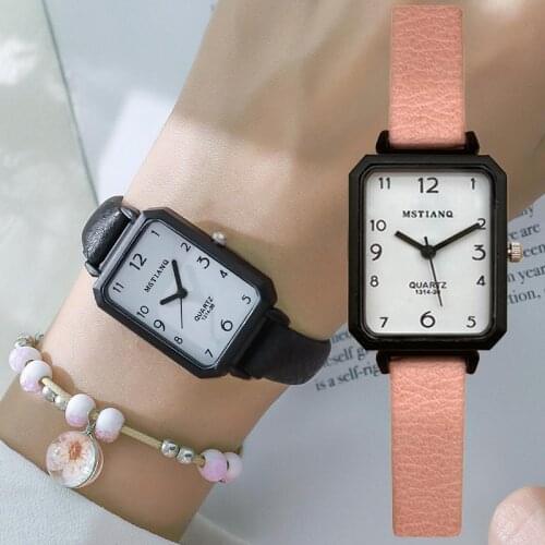 Watch Women Fashion Square Ladies Quartz Watch Simple Dial Luxury Women Watches Lover Valentines Day Gift Wrist Clock Watches