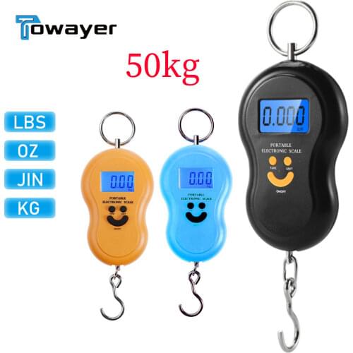 50Kg Mini Digital Scale For Fishing Luggage Travel Weighting kitchen Steelyard Hanging Electronic Hook Scale KG/LBS/JIN/OZ