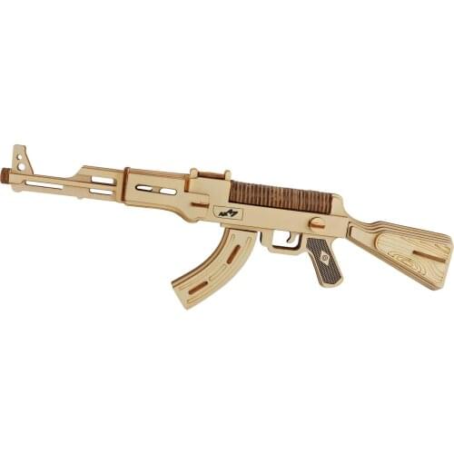 DIY AK47 Submachine Gun Model 3d Three-dimensional Wooden Puzzle toy gun for Children Diy Handmade Laser Cutting
