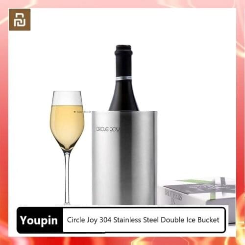 Xiaomi Circle Joy 304 Stainless Steel Double Ice Bucket Efficient Insulation Mini Ice Bucket For Red Wine No Ice Cube