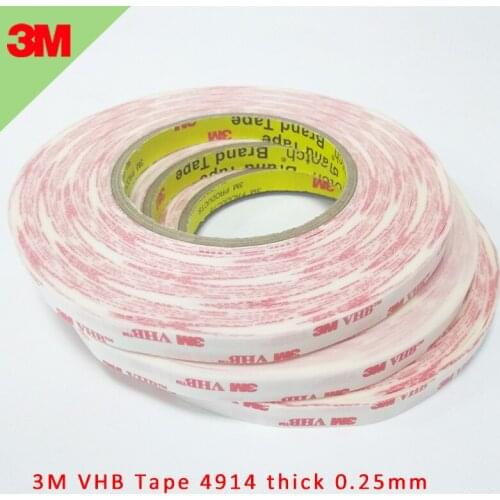5pcs/rolls 3M 4914 white color Acrylic Double Sided VHB Tape 3m adhesive foam tape thick 0.25mm