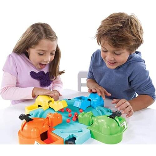 Hungry Hippo Swallowing Marbles Interactive Educational Toys Early Education Double Competitive Game Kids' Marble Game