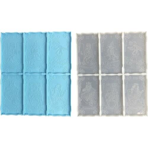 Game Cards Epoxy Resin Mold Hanging Pendant Casting Silicone Mould DIY Crafts Ornaments Home DecorationsCasting Tools A5KE