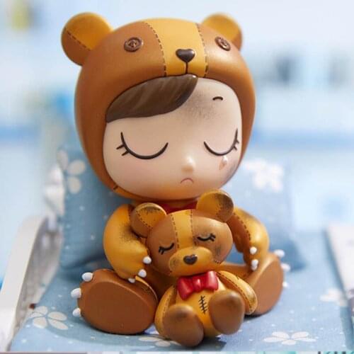 Little Amber Bear-Hug Toys for Girls Figure Action Caja Sorpresa Surprise Box Blind Bag Guess Kawaii Model Doll Birthday Gift