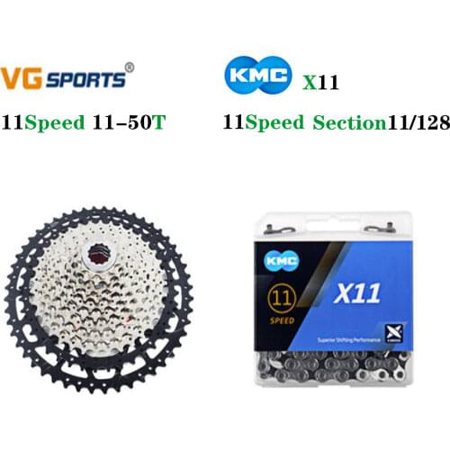 Road Bike 11 Speed Cassette MTB KMC X11 Chain 40/42/46/50/52T 11V Flywheel Set 11S Sprocket for