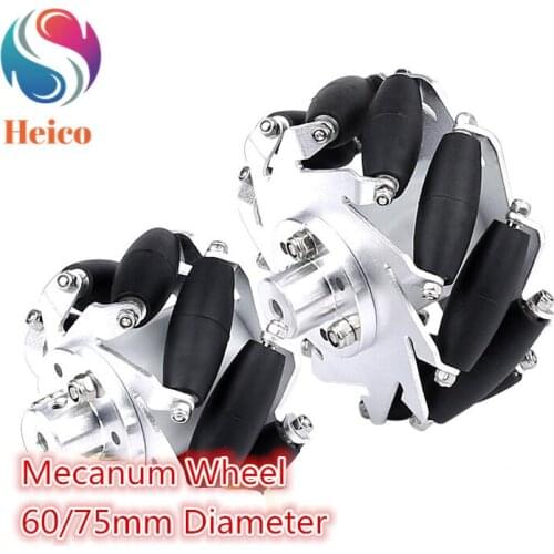 4pcs/lot 60/75mm Mecanum Wheel Omnidirectional Universal Wheel for DIY Smart Car Chassis Robot Car Mobile Platform
