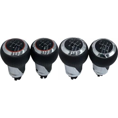 For Audi A4 S4 B8 8K A5 8T Q5 8R S Line 2007-2015 5 6 Speed Car Leather Gear Shift Knob Manual Leather