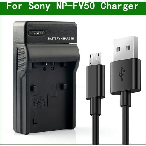 LANFULANG NP-FV50 NP FV50 USB Camera Battery Charger for Sony DCR SR15 SR21 SR68 SX43E SX15 SX63E SX45 SX83E SX85 NEX-VG10 VG30