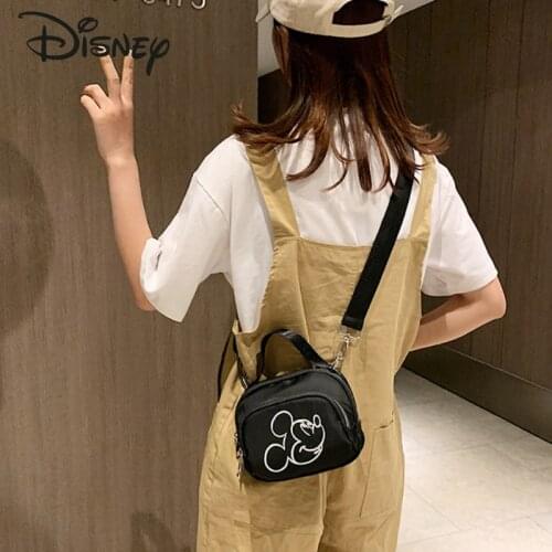 Disney Ladies One-shoulder Messenger Bag Fashion Casual Multifunctional Storage Cosmetic Bag Cartoon Cute Durable Zipper Handbag