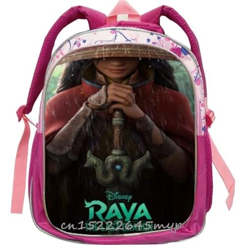 Boys Girl Raya and The Last Dragon New Childrens Primary School Schoolbag Polyester Child Backpack Fashion Lightening Backpack