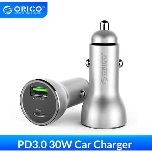 ORICO 30W PD3.0 Car Charger USB Quick Charger For Samsung iPhone XS Max Xiaomi mix3 USB PD Type C Car-Charger