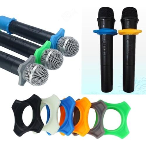 Handheld Karaoke Microphone Anti-rolling Protective Sleeve Wireless Microphone Protection Anti-drop Ring Home KTV Mic Anti Slip