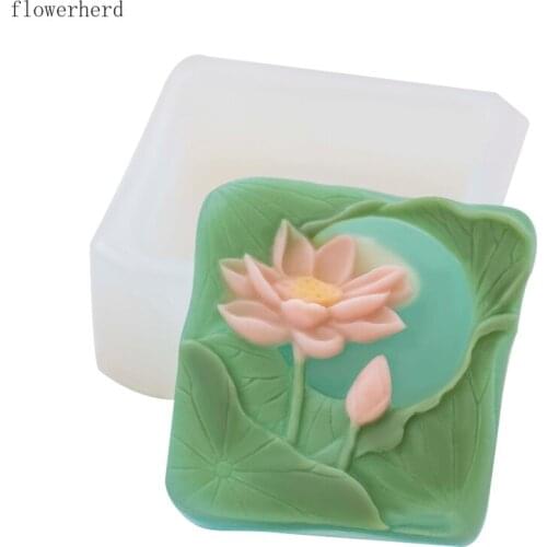 Pond Lotus Silicone Soap Mold Handmade 3d Flower Mold Fondant Tools Cake Mold Resin Molds Chocolate Mold Mooncake Mold