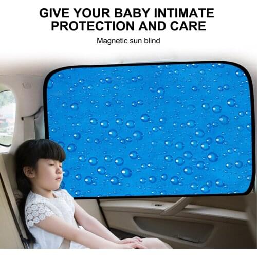 Dropship Car Sun Visor Rear Side Window Sun Shade Sunscreen Retractable Shade Cover Shield UV Protector Auto Magnetic Curtain