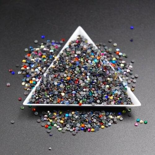 Promotion SS6 SS10 SS16 Mixed Color DMC Hot Fix rhinestones 1440Pcs/Bag Flatback Loose Strass Crystal Clothes Bags Accessaries