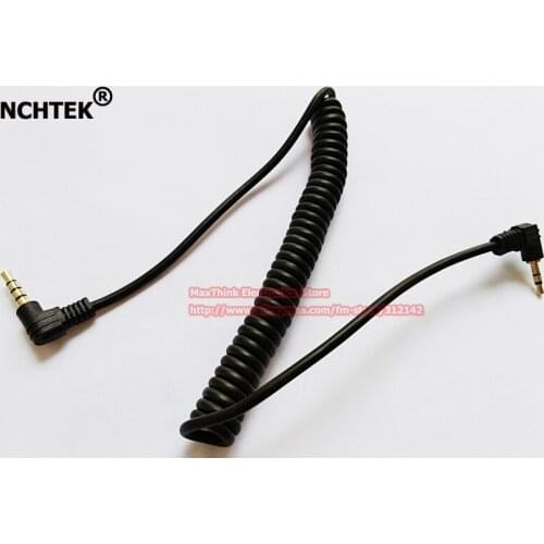 NCHTEK Dual 90 Degree Angled 4 Pole 3.5MM Male to 2.5MM Stereo Male Audio Stretch Spring Aux Extension Cable/Free Shipping/1PCS