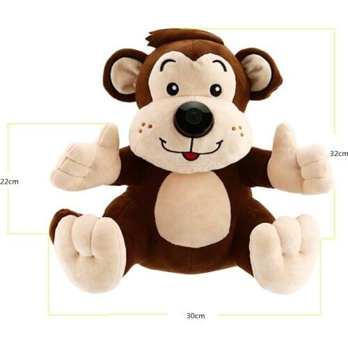 Smart Home WIFI Baby Monitor Kid Plush Monkey IP Camera Remotely Surveillance Two-way Intercom IR Night Vision Motion Detection