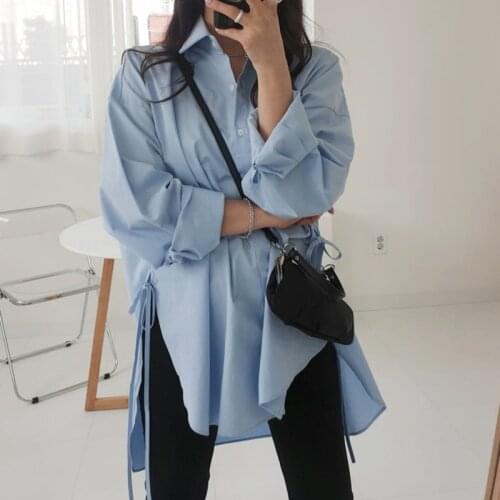 Womens Large Size Shirt Design Irregular Spring Autumn Temperament Loose Fashion Tide Summer 2021 New Arrival X152