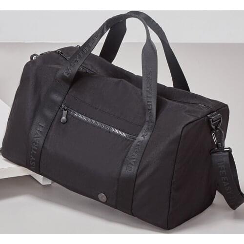 Women Travel Duffle Bag Large Capacity Waterproof Luggage Handbag With Shoe Pocket Shoulder Belt Easy Clean M369