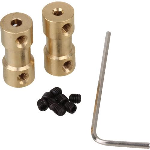 2pcs 2.3 x 3mm Brass Shaft Coupling Coupler Motor Transmission Motor Connector