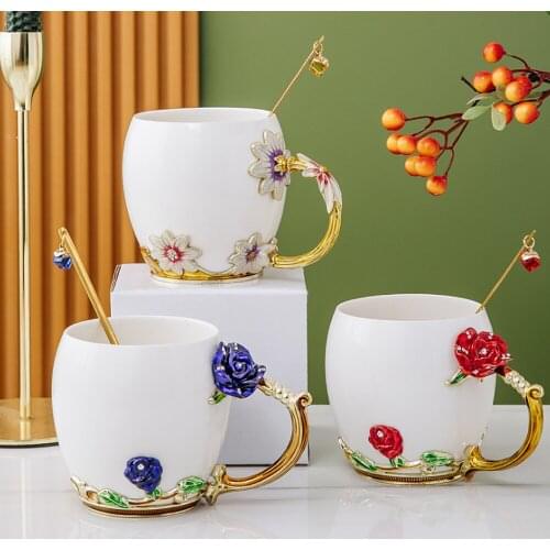 320ML Creative Cute Diamond Mug Coffee Cup Ceramic Cup Gift Cup Couple Cup Valentines Day Anniversary Gift