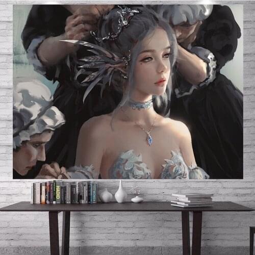 3D Print Sexy Girl Tapestry Beautiful Woman Hanging Sexy Lovely Girls Wall Tapestry Home Textile Tapestry For Bedroom Tapestry