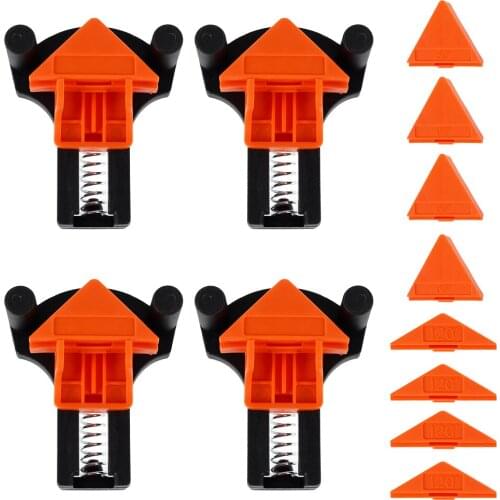 4pcs 60/90/120 Degree Right Angle Clamp Fixing Clips Picture Frame Corner Clamp Woodworking Hand Tool Angle Clamps Pipe Clamp