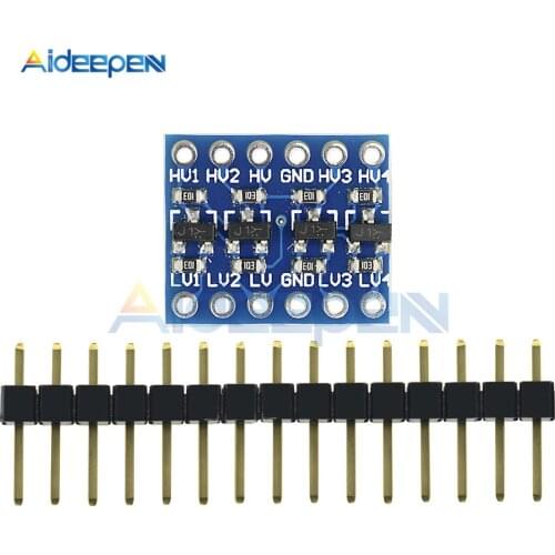 5Pcs 4 Channel IIC I2C Logic Level Converter Bi-Directional Board Module 5V 3.3V DC For Arduino With Pins