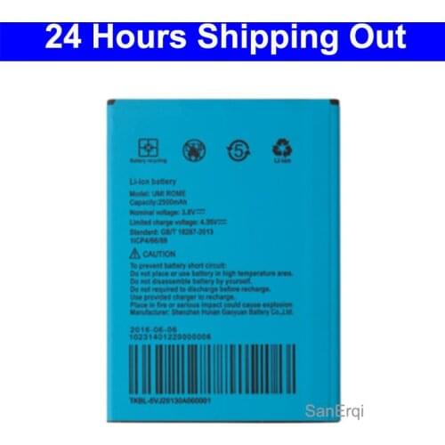 For UMI ROME Phone Battery For UMI ROME X 2500mAh Hight Capacity 3.8V Top Quality Li-ion Replacement Batteries In Stock