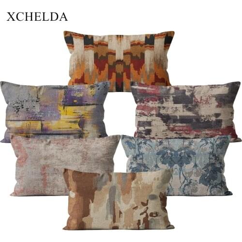 Art Throw Pillowcase Cushion Cover 30*50 Abstract Linen Home Decor for Sofa Bed Cotton Pillow Cover Decorative Case