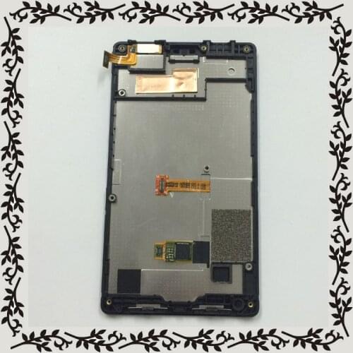 Black For Nokia X2 Dual SIM RM-1013 X2DS LCD Display Monitor + Touch Screen Digitizer Sensor Panel Glass Assembly + Frame
