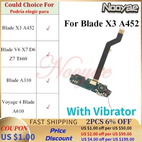 For ZTE Blade X3 A452 V6 X7 D6 Z7 T660 A310 A610 Voyage 4 USB Dock Charger Charging Port Plug Flex Cable Board