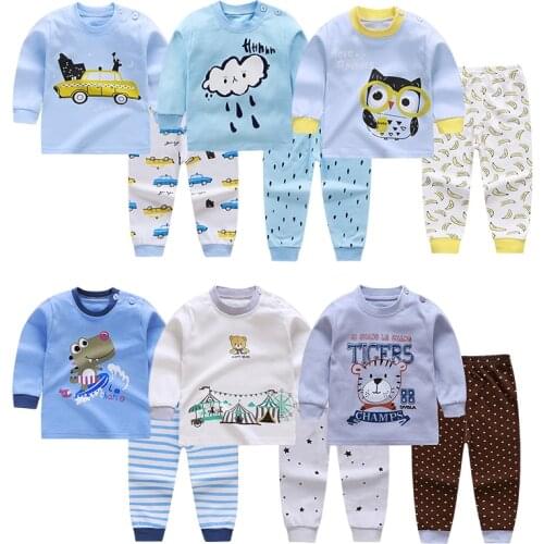 Andy Papa Toddler Baby Boys Girls Clothes Sets From 2 To 8 Years Car Printed Suits Long Pants Sweatershirts Pajamas Outwears